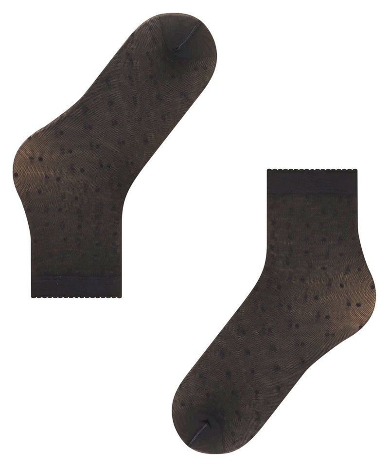 FALKE Women's Dot 15 Denier Dress Socks, Mid Calf, Patterned, Dressy or Casual, Fine Sheer Transparent, Nylon, Black (Black 3009), 8-10.5, 1 Pair - Image 4